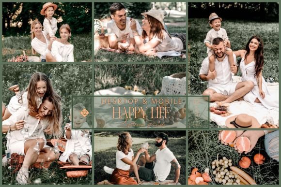 Download 12 Happy Life Lightroom Presets, Orange - Premium Bundle