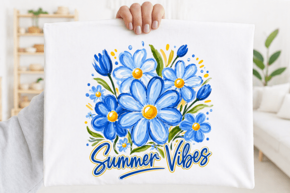 Download Summer Vibes Blue Daisy PNG - Summer vibes Collection
